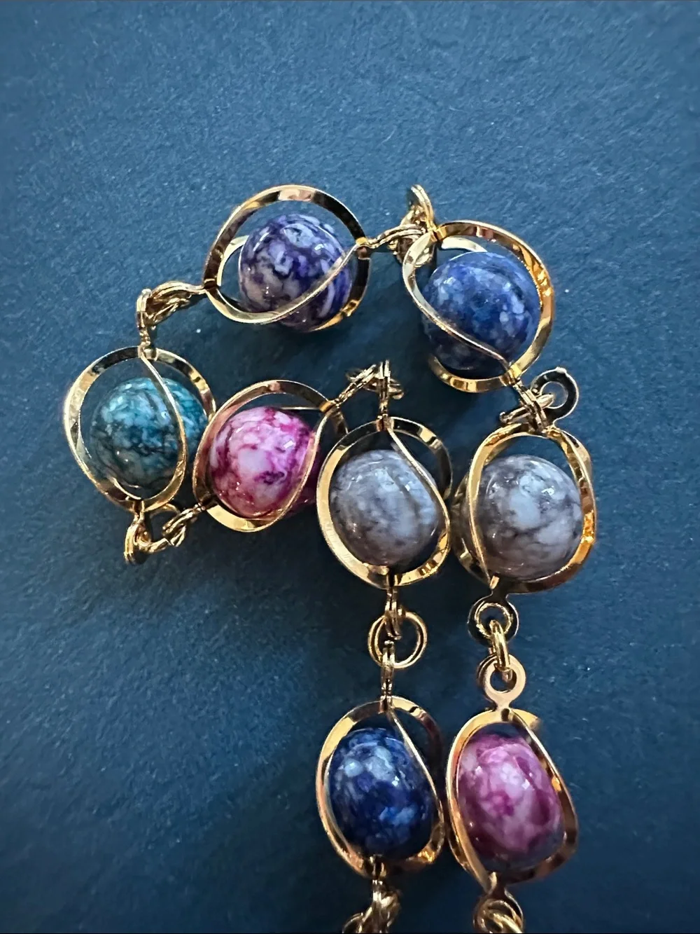 Vintage Semi Precious Gemstone Necklace
